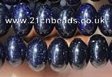 CRB5317 15.5 inches 4*6mm rondelle blue goldstone beads wholesale