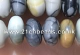 CRB5340 15.5 inches 5*8mm rondelle picasso jasper beads