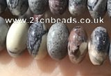 CRB5341 15.5 inches 5*8mm rondelle purple striped jasper beads