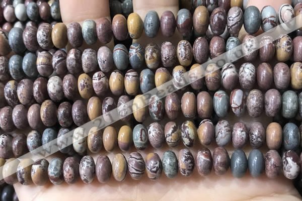 CRB5342 15.5 inches 5*8mm rondelle artistic jasper beads