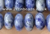 CRB5354 15.5 inches 5*8mm rondelle blue spot stone beads wholesale