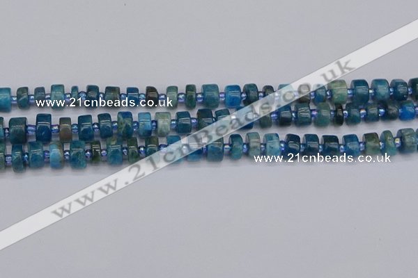 CRB536 15.5 inches 5*8mm tyre apatite gemstone beads wholesale