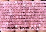 CRB5401 15 inches 2.5*4mm rondelle rose quartz beads wholesale