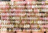 CRB5413 15 inches 2.5*4mm rondelle volcano cherry quartz beads