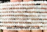 CRB5420 15 inches 2.5*4mm rondelle white jade beads wholesale