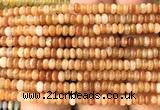 CRB5425 15 inches 2.5*4mm rondelle red aventurine jade beads