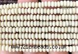 CRB5445 15 inches 2.5*4mm rondelle white fossil jasper beads