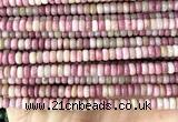 CRB5446 15 inches 2.5*4mm rondelle pink wooden jasper beads