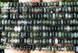 CRB5462 15 inches 2.5*4mm rondelle moss agate beads wholesale