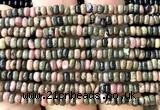 CRB5483 15 inches 2.5*4mm rondelle rhodonite beads wholesale