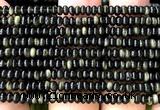 CRB5487 15 inches 2.5*4mm rondelle golden obsidian beads