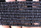 CRB5490 15 inches 2.5*4mm rondelle black lava beads wholesale