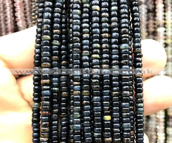 CRB5495 15 inches 2.5*4mm rondelle blue tiger eye beads
