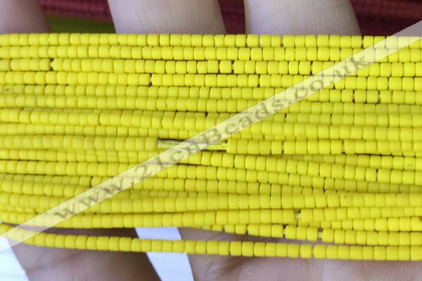 CRB5517 15 inches 2*2mm heishi synthetic turquoise beads wholesale