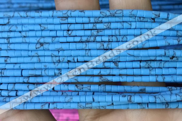 CRB5529 15 inches 2*2mm heishi synthetic turquoise beads wholesale