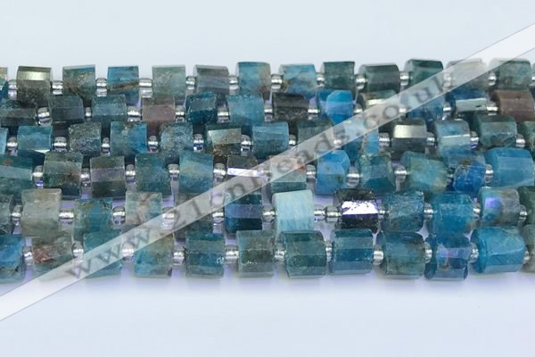 CRB5601 15.5 inches 7mm - 8mm faceted tyre apatite beads