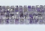 CRB5604 15.5 inches 7mm - 8mm faceted tyre amethyst beads