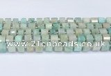 CRB5608 15.5 inches 7mm - 8mm faceted tyre amazonite beads