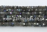 CRB5620 15.5 inches 4*7mm - 5*8mm faceted rondelle labradorite beads