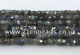 CRB5620 15.5 inches 4*7mm - 5*8mm faceted rondelle labradorite beads