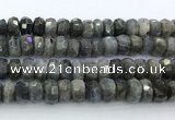 CRB5622 15.5 inches 7*11mm - 8*12mm faceted rondelle labradorite beads