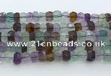 CRB5625 15.5 inches 6*8mm - 7*9mm faceted rondelle fluorite beads