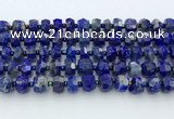 CRB5629 15.5 inches 6*9mm – 9*10mm faceted rondelle lapis lazuli beads