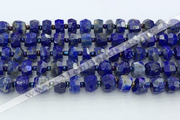 CRB5629 15.5 inches 6*9mm – 9*10mm faceted rondelle lapis lazuli beads