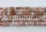 CRB5630 15.5 inches 4*6mm - 5*7mm faceted rondelle pink opal beads