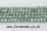 CRB5655 15.5 inches 6*10mm-7*11mm faceted rondelle green angel skin beads wholesale