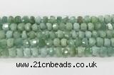 CRB5658 15.5 inches 6*10mm-7*11mm faceted rondelle jade beads wholesale