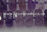 CRB568 15.5 inches 8*16mm faceted rondelle amethyst beads