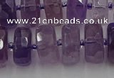 CRB569 15.5 inches 8*18mm faceted rondelle amethyst beads