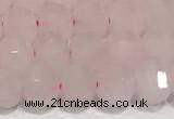 CRB5696 15 inches 6*6mm rose quartz beads wholesale