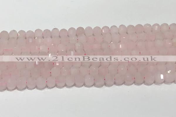 CRB5696 15 inches 6*6mm rose quartz beads wholesale