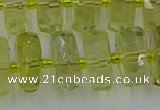 CRB576 15.5 inches 8*16mm faceted rondelle lemon quartz beads