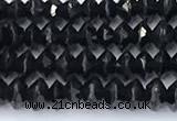 CRB5766 15 inches 2*3mm faceted black tourmaline beads