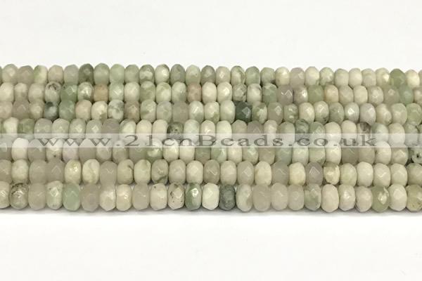 CRB5791 15 inches 4*6mm, 5*8mm faceted rondelle jade beads