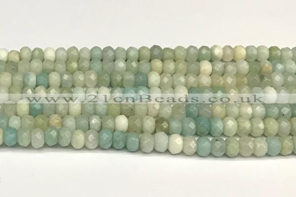CRB5793 15 inches 4*6mm, 5*8mm faceted rondelle amazonite beads
