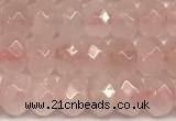 CRB5806 15 inches 4*6mm, 5*8mm, 6*10mm faceted rondelle rose quartz beads