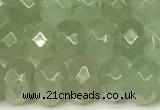 CRB5816 15 inches 4*6mm, 5*8mm, 6*10mm faceted rondelle green aventurine jade beads