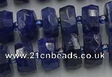 CRB582 15.5 inches 7*12mm faceted rondelle sodalite beads