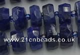 CRB582 15.5 inches 7*12mm faceted rondelle sodalite beads