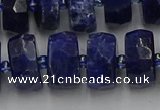 CRB584 15.5 inches 8*16mm faceted rondelle sodalite beads