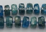 CRB589 15.5 inches 6*10mm faceted rondelle apatite beads