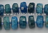 CRB591 15.5 inches 8*14mm faceted rondelle apatite beads