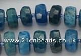 CRB592 15.5 inches 8*16mm faceted rondelle apatite beads