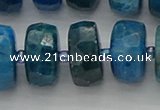 CRB593 15.5 inches 8*18mm faceted rondelle apatite beads