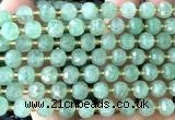 CRB6089 6*8mm faceted rondelle green strawberry quartz beads