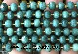 CRB6092 15 inches 6*8mm faceted rondelle dyed jade beads
